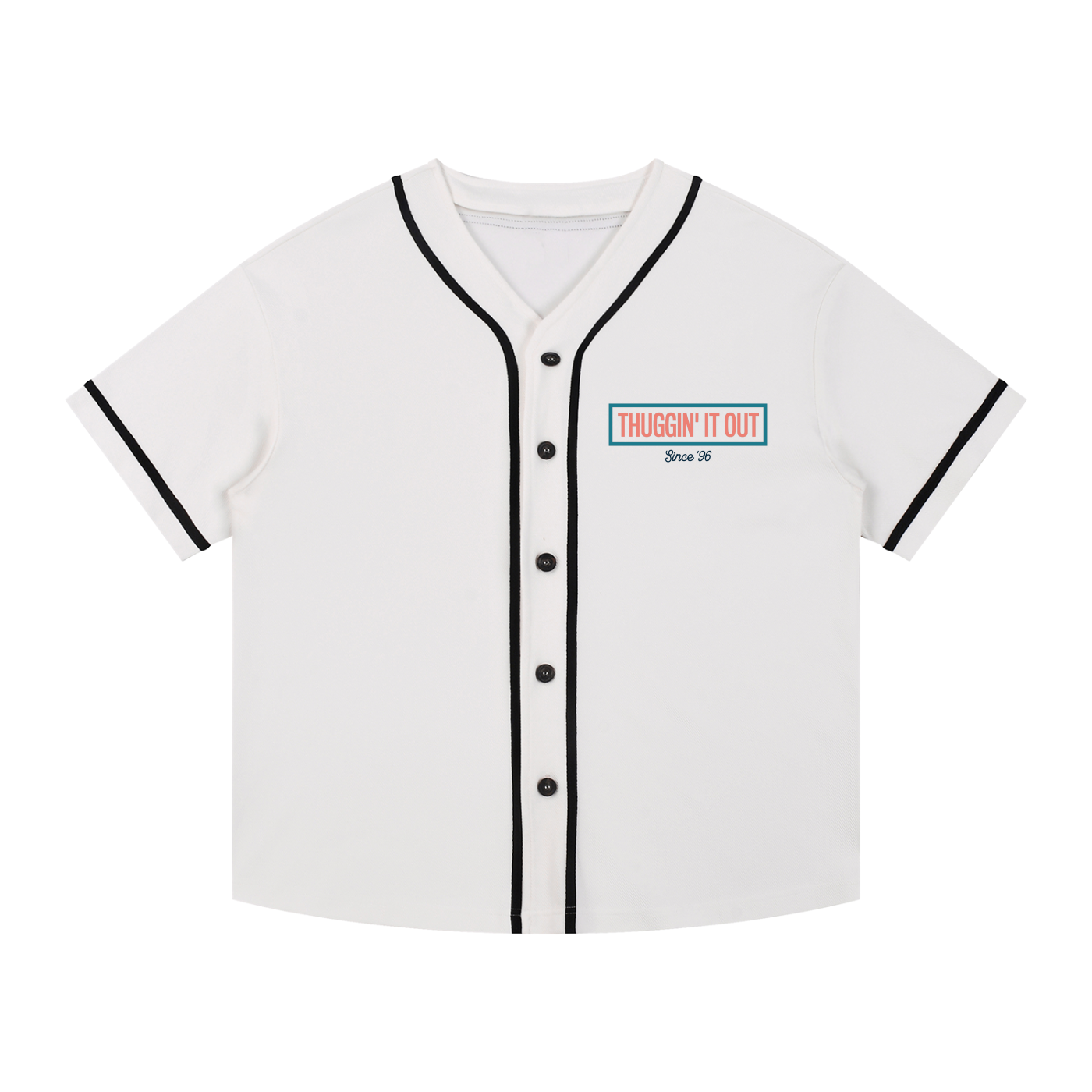 Contrast Piped Button-Up Jersey
